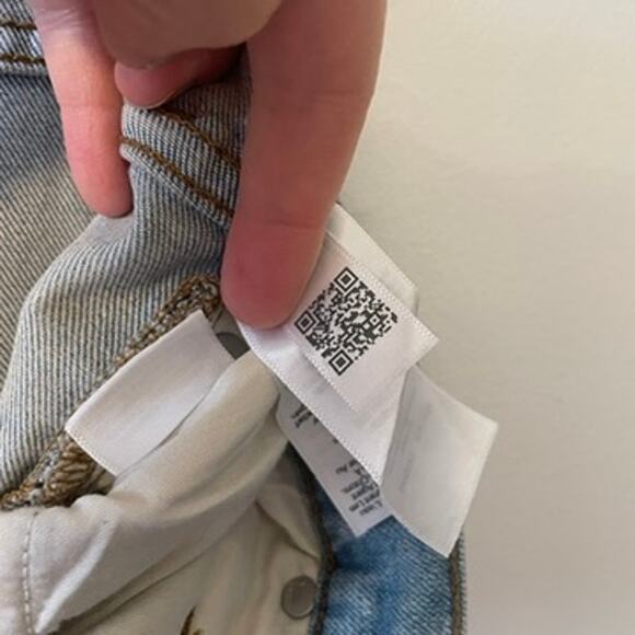 Madewell The Perfect Vintage Straight Jean in Danby Wash: Knee Rip Edition Sz 30 - Picture 11 of 15